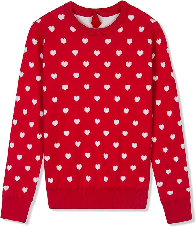 our kids sweater pullover is designed with cute love heart pattern and well-matched color, simple and elegant, well in collaboration with Valentine romantic atmosphere