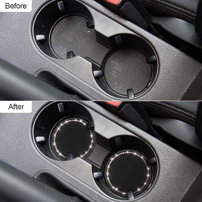 2 PCS Universal,  These car cup holder coasters set can easily wash in the water faucet and brush it to clean,Just Dry it in the wind or sunshine, the new material will not get rusty.