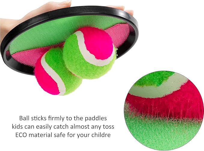 Toss and Catch Paddle Ball - Outdoors Game Balls Toys