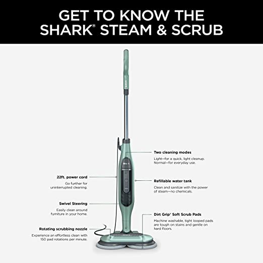 Scrub All-in-One Scrubbing and Sanitizing Hard Floor Steam Mop