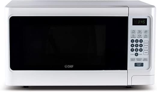 Countertop Microwave, 1.1 Cubic feet, White Commercial Chef