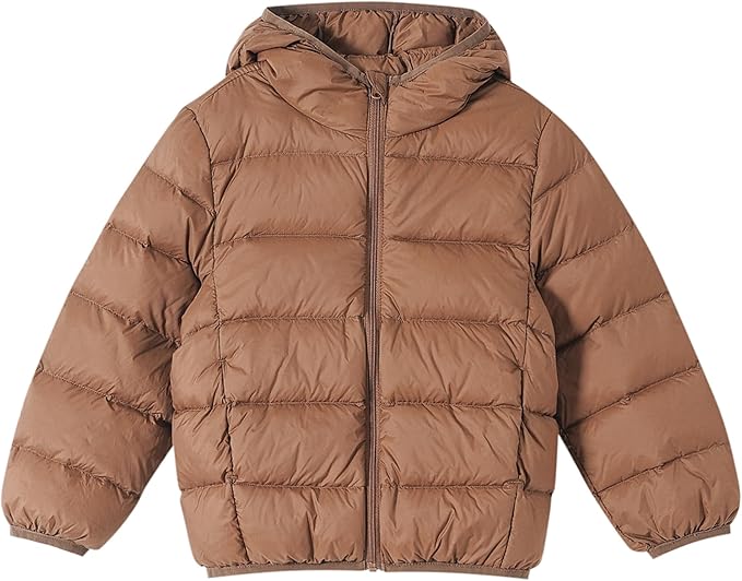 The lightweight design is perfect for active toddlers, providing warmth without hindering their movements. The inclusion of a hood adds an extra, Puffer Hooded Coat Winter Warm Outwear for Kid Toddler