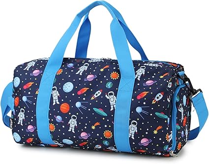 Overnight Bag Weekender Carry On Bag for Gym Sport with Shoe Compartment and Wet Pocket Space,  The travel bag is made from high quality water resistant polyester with premium metal