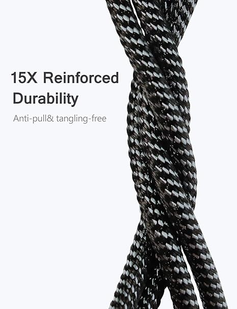 which support 2.4A fast charging speed and 480 Mbps high data transmission. With MFi Certified Chipset, iPhone Charger USB Fast Nylon Braided Charger Cord Compatible with Apple iPhone 14/13/12/11/XS/XR/X/8/7/6/6s Puls/iPad/iPods