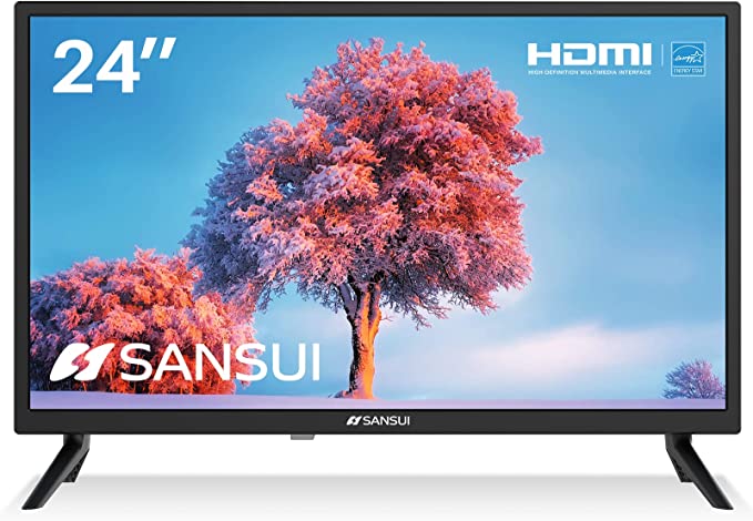 - TV 24 inch HD 720P LED Small TV with Built-in HDMI, USB, AV in, Optical Ports, Ideal for Kitchen Bedroom and Home