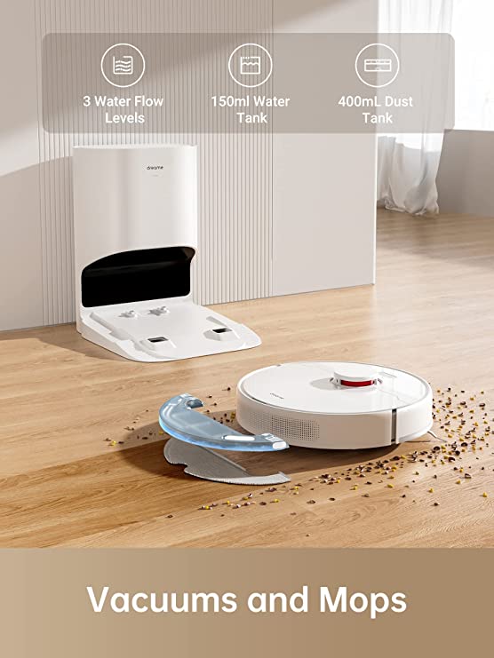 Robotic Vacuum with 4000 Pa Suction and lidar Navigation Compatible with Alexa Wi-Fi Connected