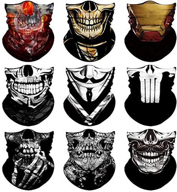 mask wicks away moisture faster and dry quickly, protecting you from being over exposed to the harmful rays of the sun. In cold days, Seamless Bandana Rave Face Cover Mask, Magic Face Scarf, Balaclava,