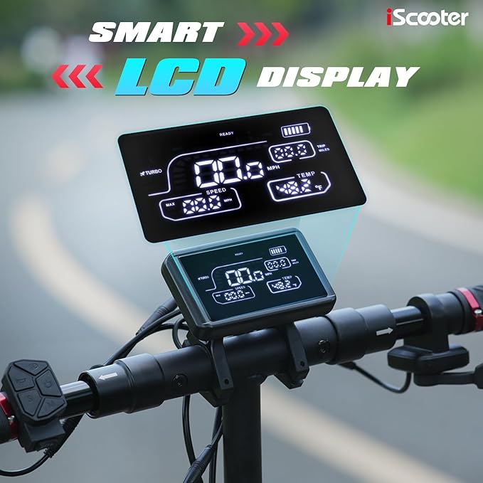 These certifications ensure compliance with high-quality benchmarks which make the iscooter e-scooter a market favorite, 10 Inch Pneumatic Off Road Tires, Folding Escooter with Height-Adjustable & Dual