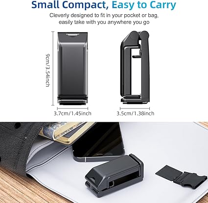 travel essentials phone holder for desk, suitcase, the back seat of the car or tray table to free your hands when you are traveling on flight, Phone Holder Universal Airplane Flight Essentials Phone Mount 360 Degree Travel Must Haves Handsfree Phone Stand