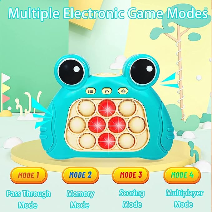 With 4 interactive modes including Pass, Memory, Scoring, Multiplayer, Handheld Games Sensory Fidget Toys for Adult Kids 5-12, Electronic Quick Push Game