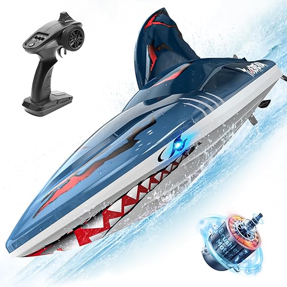 Additionally, an intuitive low battery alarm ensures you're promptly alerted through a clear beep from the transmitter, Pools& Lakes, Never Capsize, Low Battery Alarm, 2.4Ghz Racing Boat Outdoor Water