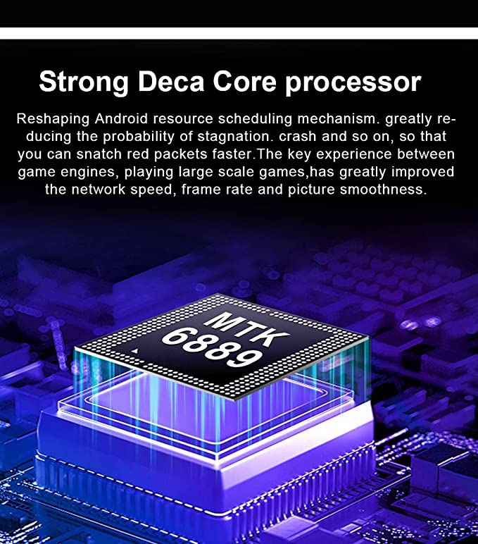 2021 New Smartphones Android Phone 6.8in Cell Phone Dual Sim 8+512ram Dual Sim Phone Mobile Phone Support 4G and 5G Networks (White)