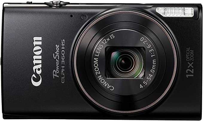 Canon PowerShot ELPH 360 HS 20.2 Digital Camera with 12x Optical Image Stabilized Zoom with 3-Inch LCD (Black)