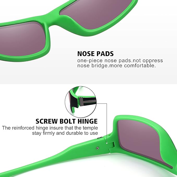 protection coating, blocks 100% harmful UVA & UVB Rays. Sunglasses for Men Women Unbreakable Frame Fishing
