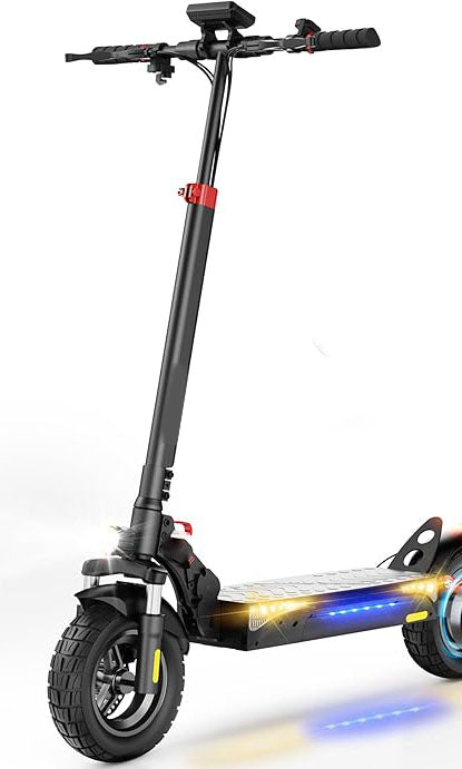 robust 48V/10h battery, this scooter boasts an impressive 40KM (25Miles) cruising range, iX3 Off Road Electric Scooter 800W, Max 40KM/H Speed & 40KM Long Rang, 10'' E Scooter for Adults with Height-Adjustable