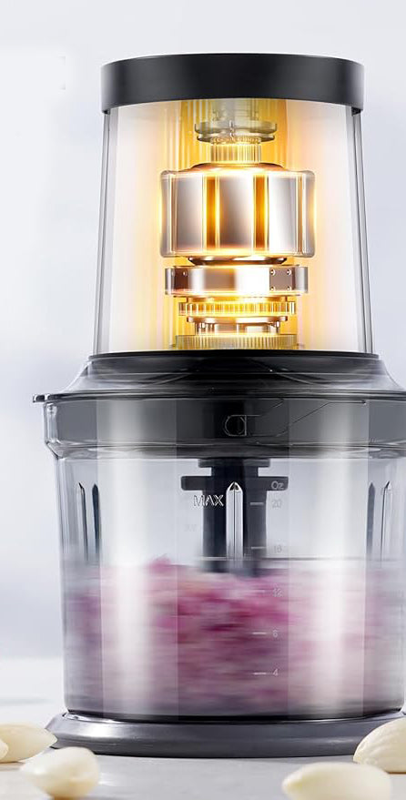 blade assembly of the mini food processor are detachable and can be easily washed in running water. The blade assembly is dishwasher safe. Electric Meat Grinder