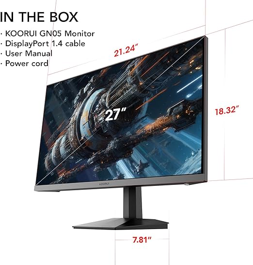 The monitor achieves what many VA panels can't: With 100% sRGB and a 3000:1 DCR, along with DCI-P3 90% wide color gamut,  27 inch WQHD 2560 x 1440 PC Computer Monitor, Up to 240Hz Refresh, 1ms, Adaptive Sync, HDR10, DCI-P3 90%