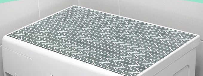 breathable, moisture-absorbing, dries fast, anti-slip rubber bottom preventing the mat from sliding, 25.6'' x 23.6'' Washer Dryer Top Protector,