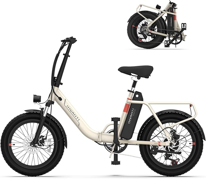 Equipped with 48V 10.4AH removable battery, the adult electric bike can travel 40KM in Pure Electric Mode or 72KM in Pedal-Assist Mode 72KM Range & 32KM/H Top Speed, 900W Peak Motor, Dual Suspension and 7-Speed, Folding Ebike for Adults, TEENS