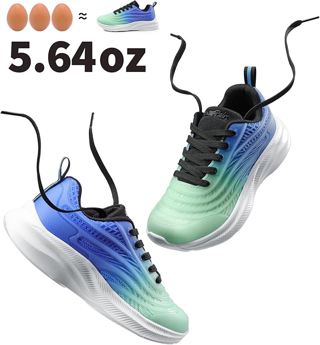 designed to be extra durable with KPU material that wraps around the whole shoe, Running Tennis Shoes Kids Athletic Sport Walking Sneakers