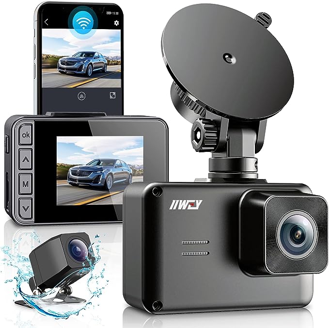 Loop Recording, Support 256GB , WiFi with App Control, Front and Rear