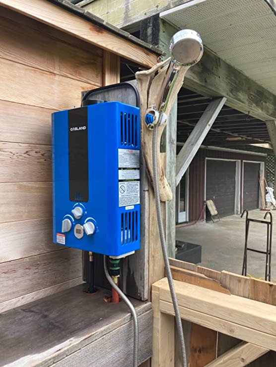 Tankless Water Heater, GASLAND Outdoors BE158L 1.58GPM 6L Portable Gas Water Heater, Energy-efficient Propane Water Heater for RV Camping Cabin Barn Boat, Overheating Protection, Easy Installation