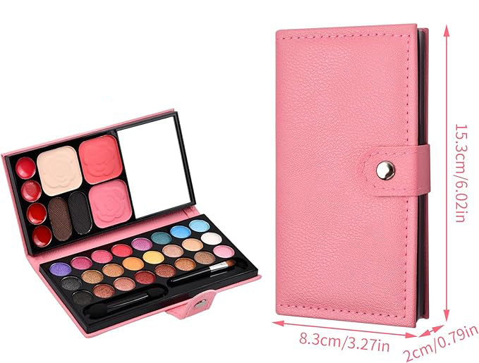 33 Colors Makeup Palette Kit for Girls Women, Include Eyeshadow, Lipstick, Shading Powder, Portable Wallet