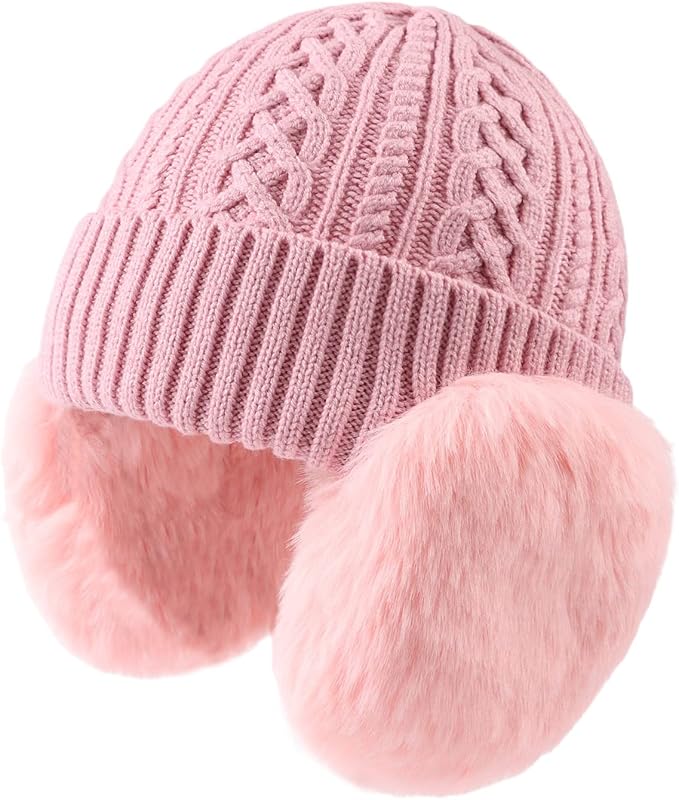 This toddler winter hat for boys and girls is made with 100% acrylic yarn. made of thick plush that snugly wrap around child’s ears,