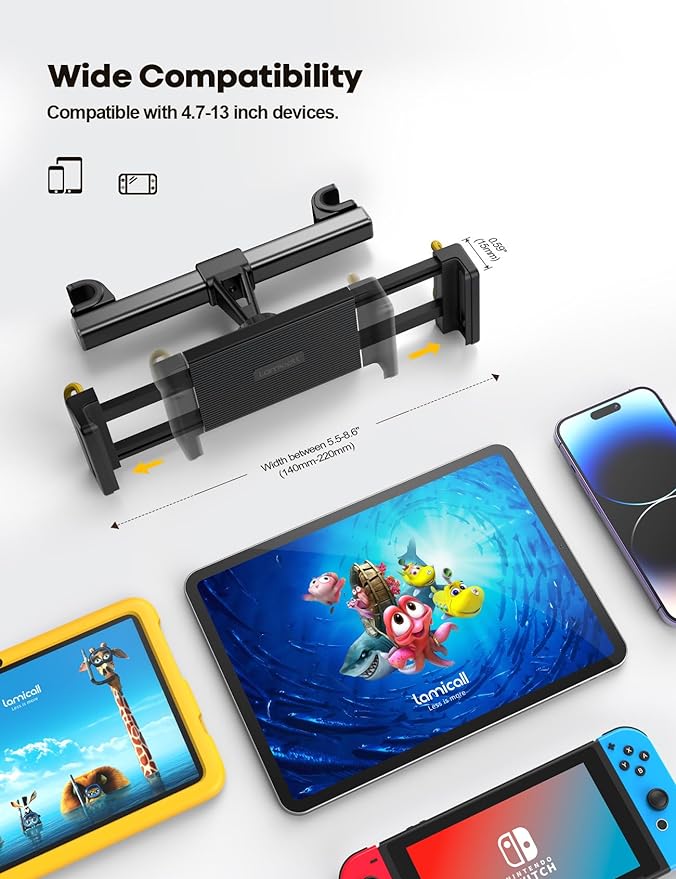iPad Air Mini, Switch, Samsung Tab, Accessories- Black