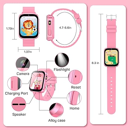 Kids Smart Watch for Boys Girls, Smart Watch for Kids 4-12 Years Old with 22 Games Camera Habit Tracking Audiobook Alarm