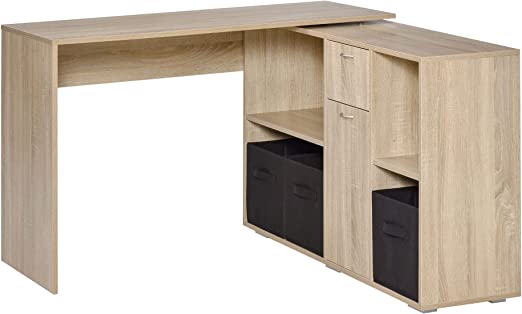 5 Drawers Desk, Truffle - Oak