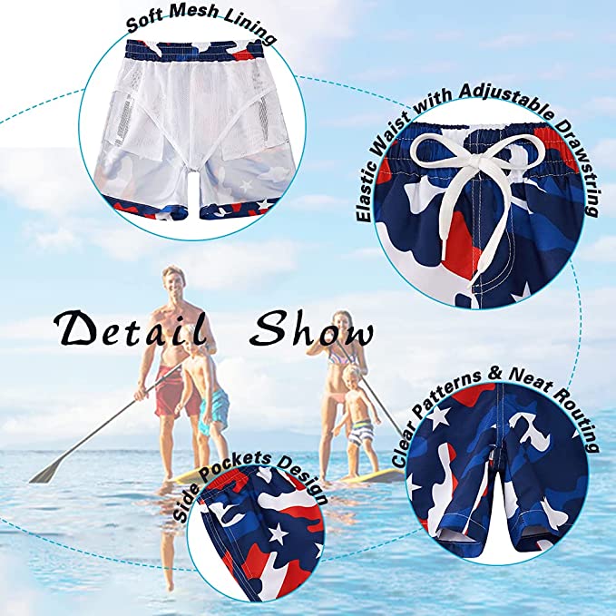 Quick Dry Swimwear Bathing Suit for Big Boys Beach Swim Boards Shorts 7-16 Years
