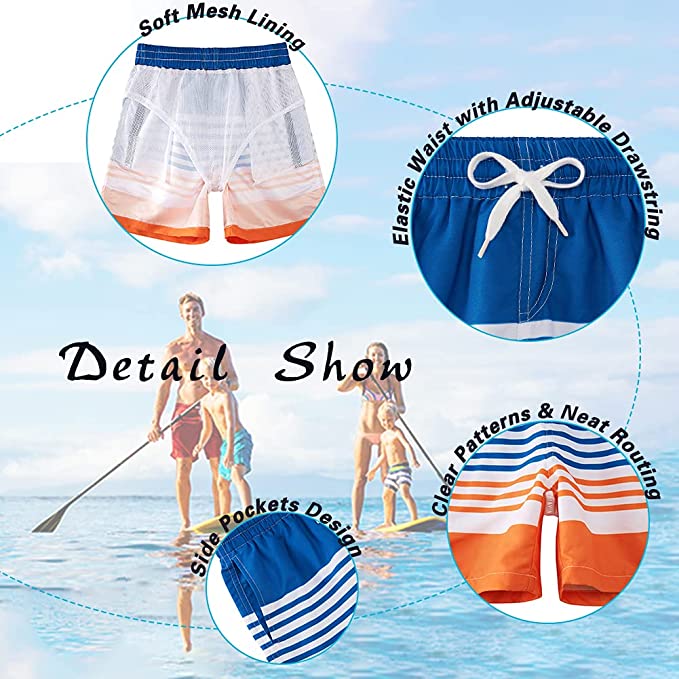 Quick Dry Swimwear Bathing Suit for Big Boys Beach Swim Boards Shorts 7-16 Years