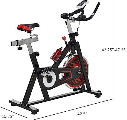 Exercise Max Magnetic Exercise Bike, Super Silent Magnetic Drive, Indoor Cycling Bike Stationary with Comfortable Seat Cushion, Digital Display,
