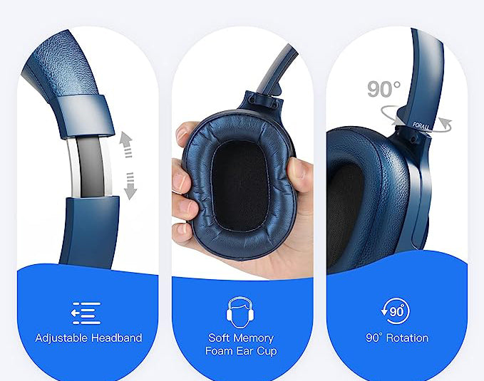Bluetooth Headphones, Blue