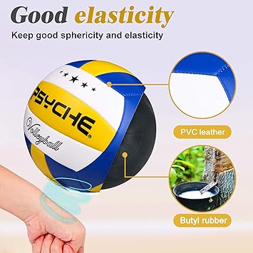 beach volleyball is Made of high quality PVC leather, which is soft, Official Size 5,Soft Indoor Outdoor Volleyballs for Kids