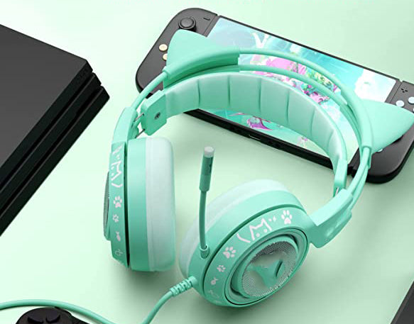 Headset with Microphone , Cat Ear Headphones, for Her