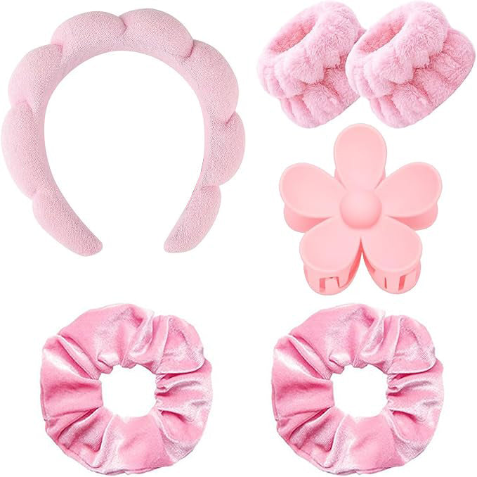 Our skincare headbands is multifunctional hairband, not only in wearing it when you wash your face, skin care, and makeup, 6 PCS Skincare Headband and Wristband Set for Washing Face,