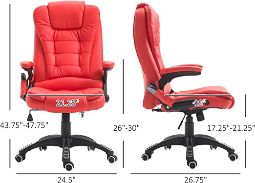 PU Leather Gaming Chair High Back Office Chair with Adjustable Height, Computer Gamer Chair