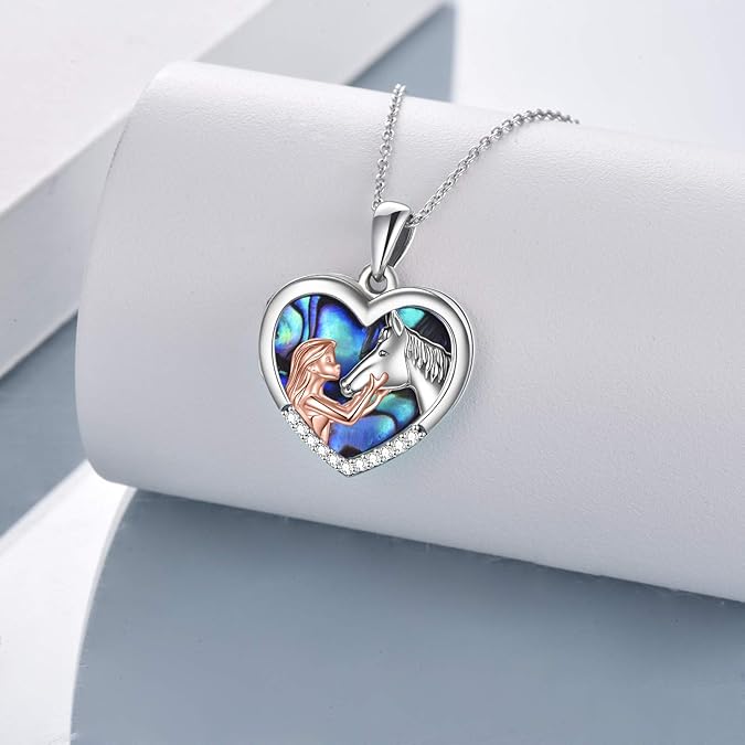 it fits for any occasion as daily wearing home and outdoor, Gift for Women Girls (Horse with Girl Necklace)