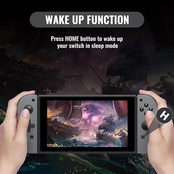 is very suitable for big hand players. Switch Controller Support Wake-Up Function and 6-Axis Gyro, Switch L/R Controller Compatible for Switch/Lite/OLED