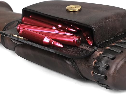 Provides a padded cheek weld that adds comfort and lessens recoil.Leather Rifle Stock Protective Holder Slip on Recoil Pad Cheek