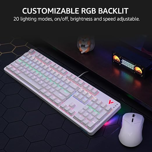 , V500Pro supports sinking format (low profile) that has lower keycaps and noise for productive typing,  Customizable Rainbow RGB Backlit, Multimedia Hotkeys, Removable Top Case, USB-C, Heavy Duty, 2024 Edition, Brown Switch