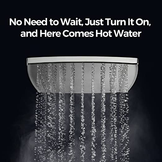 FOGATTI Propane Gas Tankless Water Heater, Indoor 7.5 GPM, 170000 BTU Black Instant Hot Water Heater