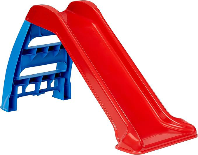 L x 18 W x 27.50 H inches and Slide length: 38.00 inch L. Handrails snap into place; Size is 3 feet long ,100% safe for little kids,  Easy to Store, Safe Toy for Toddler, Slip And Slide For Kids