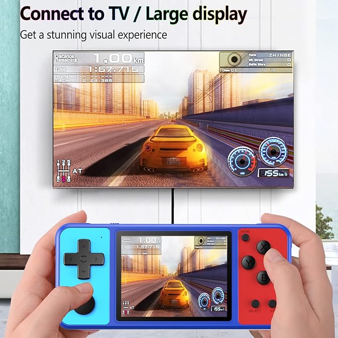 Big Color Display and Gamepad Rechargeable Arcade Gaming System