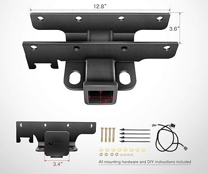 Hitch Receiver Kit, Compatible for 2007-2018 Jeep Wrangler-61A 2