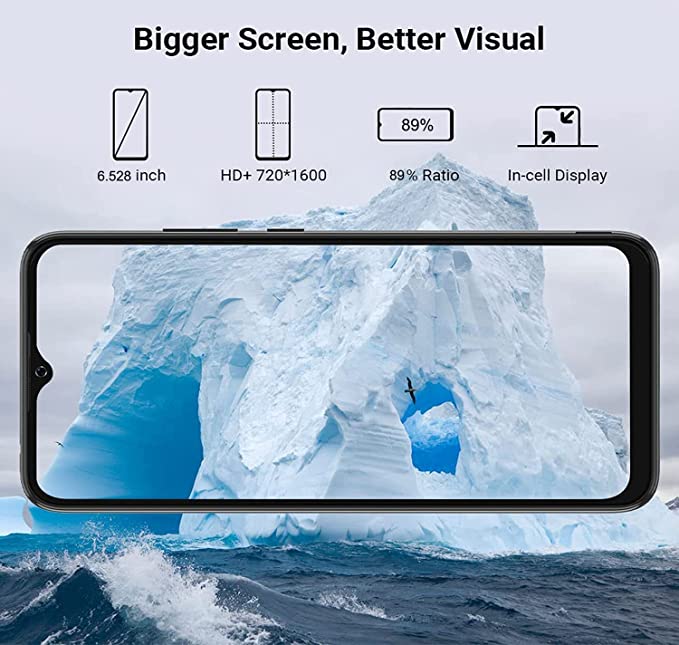 Cell Phone Unlocked,Blackview A55 Android 11 Unlocked Cell Phones Canada,4780mAh Large Capacity Battery Telephone Unlocked,3GB+16GB ROM/TF Card 128GB 4G Unlocked Smartphone,Face ID,6.5
