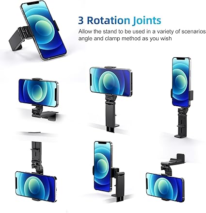 travel essentials phone holder for desk, suitcase, the back seat of the car or tray table to free your hands when you are traveling on flight, Phone Holder Universal Airplane Flight Essentials Phone Mount 360 Degree Travel Must Haves Handsfree Phone Stand