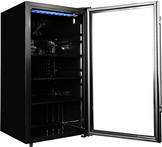 DBC117A2BSSDB-6 117 Can Center, 3.1 Cu.Ft. Freestanding Beverage Refrigerator for, Basement, Dining, Living Room-Bar Fridge Perfect for Beer, Pop, Water
